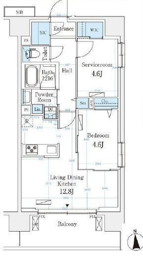 ハビテ本厚木　1101号室　間取り