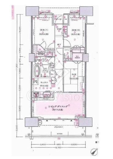 パークスクエア相模大野タワー＆レジデンス　10F1号室　間取り