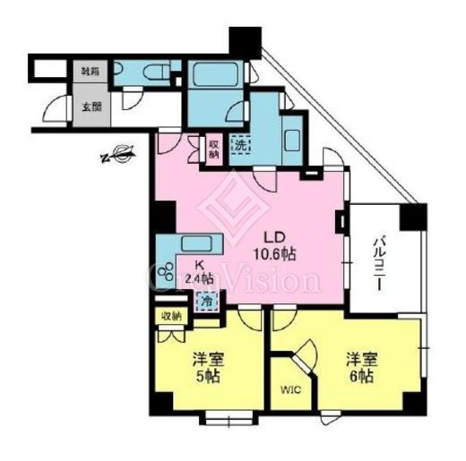 ピアース神楽坂　1F1号室　間取り