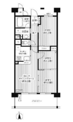 ピエス綱島　109号室　間取り