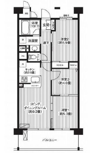 ピエス綱島　111号室　間取り