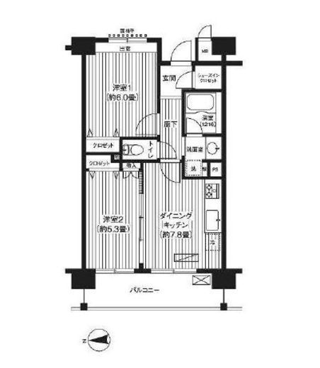 ピエス綱島　337号室　間取り