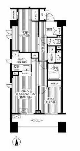 ピエス綱島　502号室　間取り