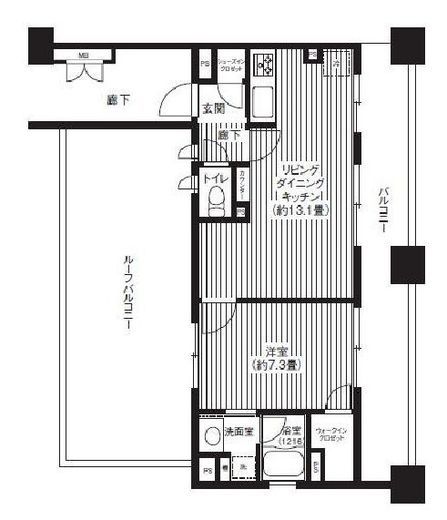 ピエス綱島　601号室　間取り