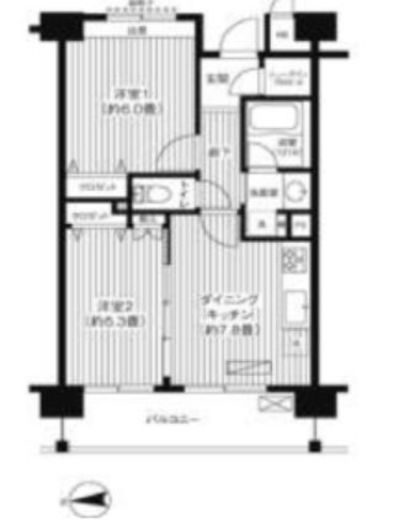 ピエス綱島　626号室　間取り