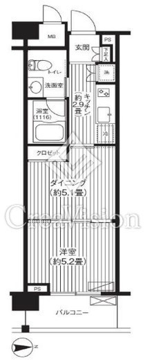 ピエス綱島　715号室　間取り