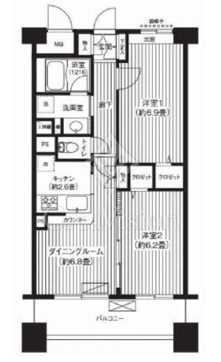 ピエス綱島　508号室　間取り