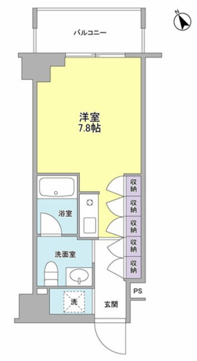 セントラル白楽　608号室　間取り