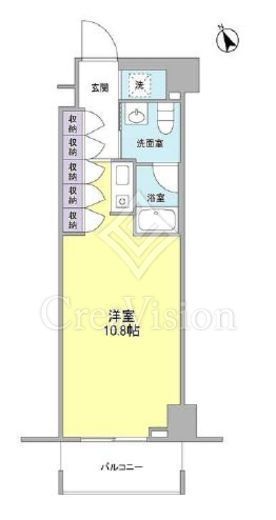 セントラル白楽　402号室　間取り