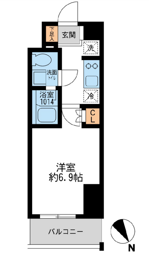 アーデン門前仲町　207号室　間取り