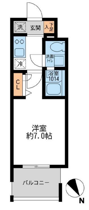 アーデン門前仲町　208号室　間取り