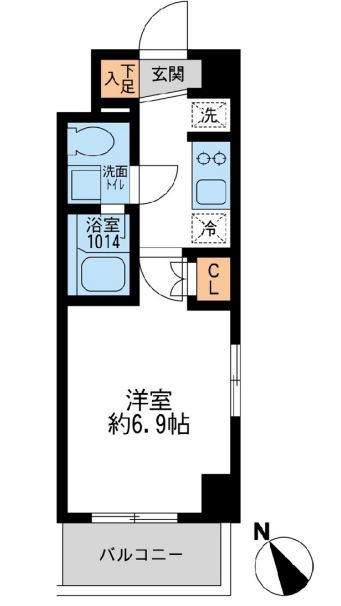 アーデン門前仲町　205号室　間取り