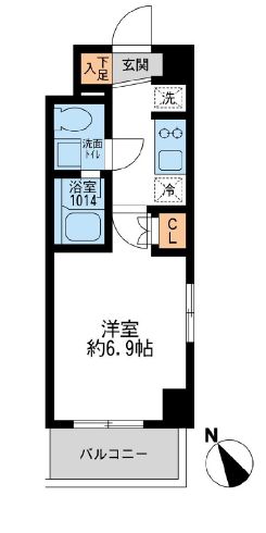 アーデン門前仲町　301号室　間取り
