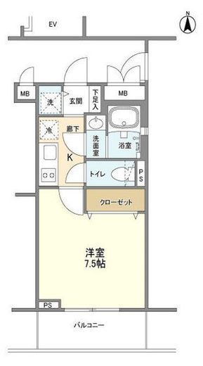 ラティエラ横濱六角橋　405号室　間取り