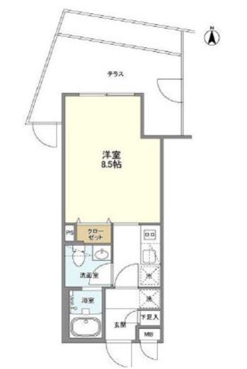 ラティエラ横濱六角橋　101号室　間取り