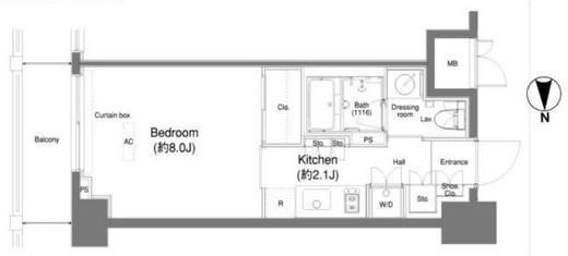 プラウドフラット横浜　1006号室　間取り