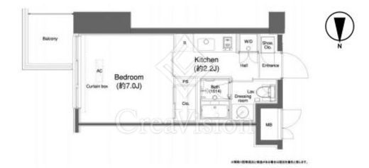 プラウドフラット横浜　609号室　間取り