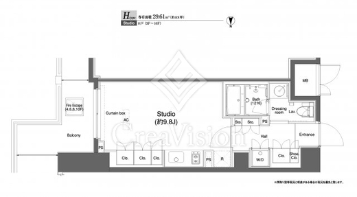 プラウドフラット横浜　508号室　間取り