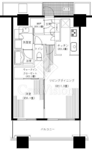 パークタワー横浜ステーションプレミア　1908号室　間取り