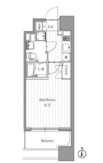 プライマル森下　1313号室　間取り