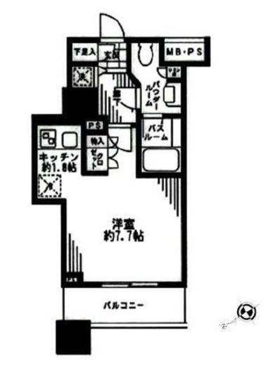 シティタワー横濱　704号室　間取り