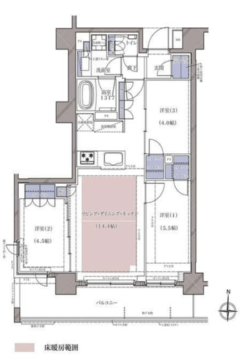 ディームス横濱青木町　405号室　間取り