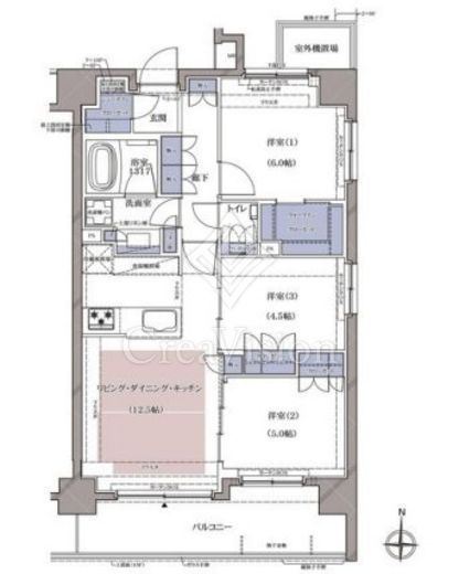 ディームス横濱青木町　206号室　間取り