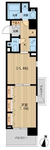 ドゥーエ横濱台町　1001号室　間取り
