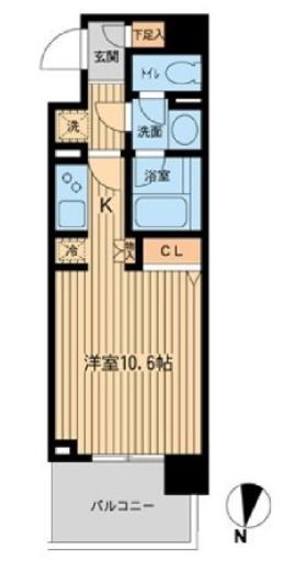 ドゥーエ横濱台町　1205号室　間取り