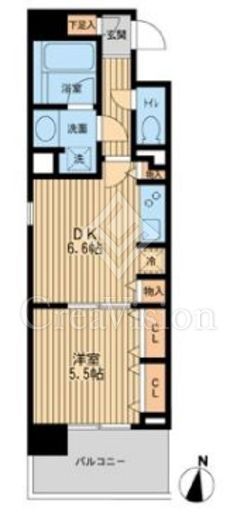 ドゥーエ横濱台町　404号室　間取り