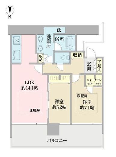 M.M.TOWERS the South (エムエムタワーズ・ザ・サウス)　2501号室　間取り