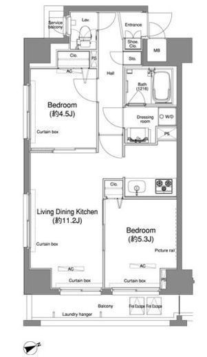 プラウドフラット鶴見Ⅰ　413号室　間取り