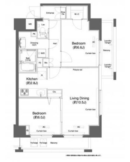 プラウドフラット鶴見Ⅰ　609号室　間取り