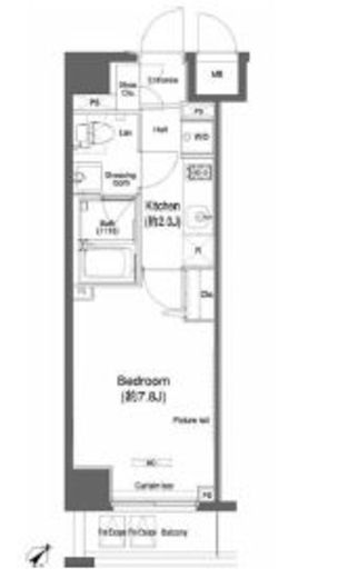 プラウドフラット鶴見Ⅰ　222号室　間取り