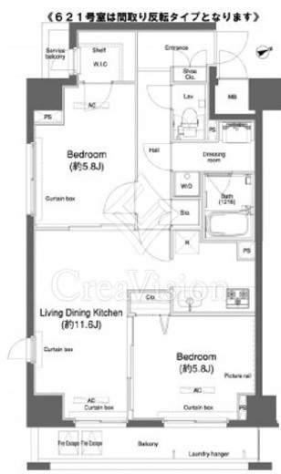 プラウドフラット鶴見Ⅰ　621号室　間取り