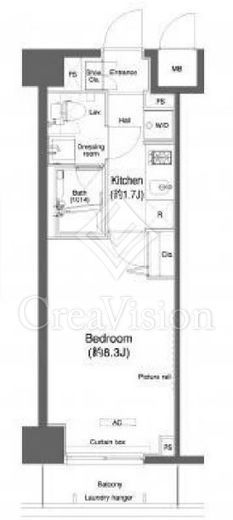 プラウドフラット鶴見Ⅰ　1012号室　間取り