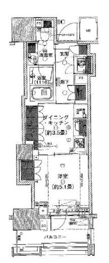 パークホームズ横濱関内　304号室　間取り