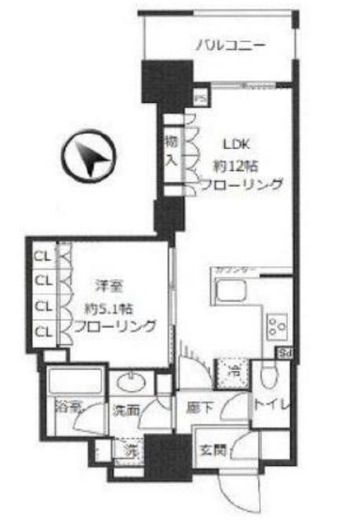 パークホームズ横濱関内　804号室　間取り