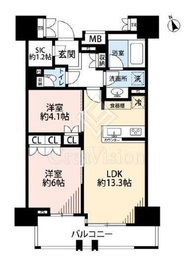 パークホームズ横濱関内　408号室　間取り