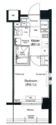 プラウドフラット鶴見Ⅱ　407号室　間取り