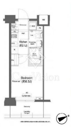 プラウドフラット鶴見Ⅱ　1008号室　間取り