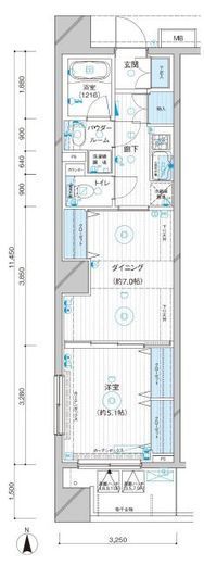 レグラス横浜ポートサイド　403号室　間取り