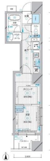 レグラス横浜ポートサイド　1001号室　間取り