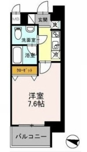 カスタリア住吉　403号室　間取り