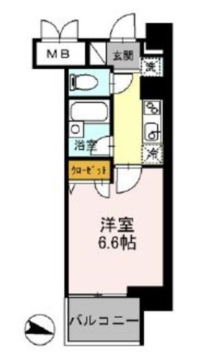 カスタリア住吉　606号室　間取り
