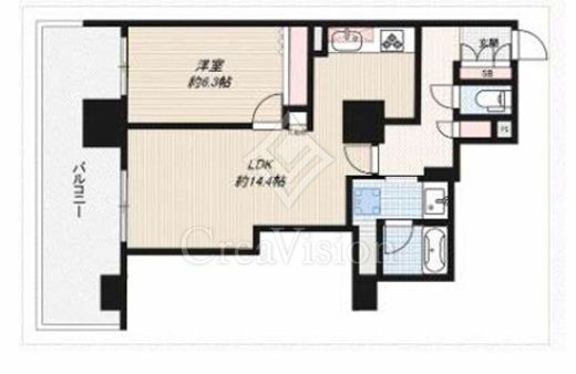 アマックス横浜　703号室　間取り
