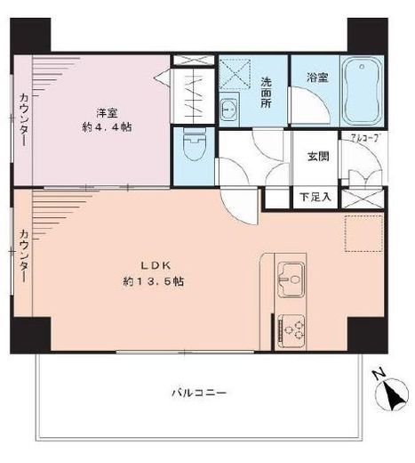 ヴィーナスヴァーゴ横濱　10F1号室　間取り