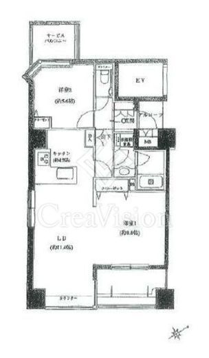 ヴィーナスヴァーゴ横濱　402号室　間取り