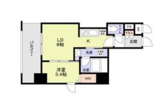 SCL関内　401号室　間取り