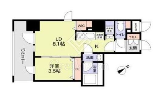 SCL関内　502号室　間取り